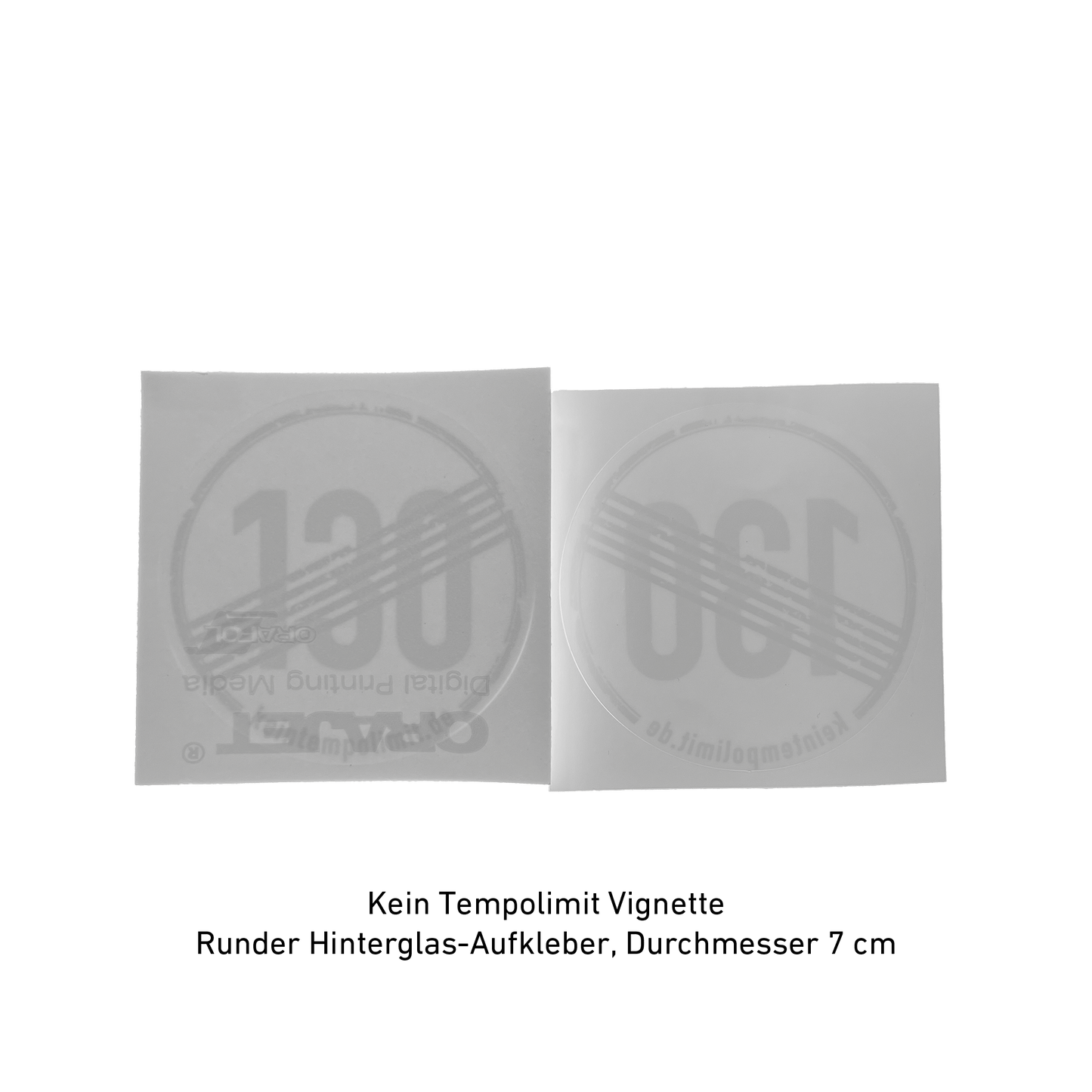 KeinTempolimt Vignette - 6 Hinterglass Aufkleber