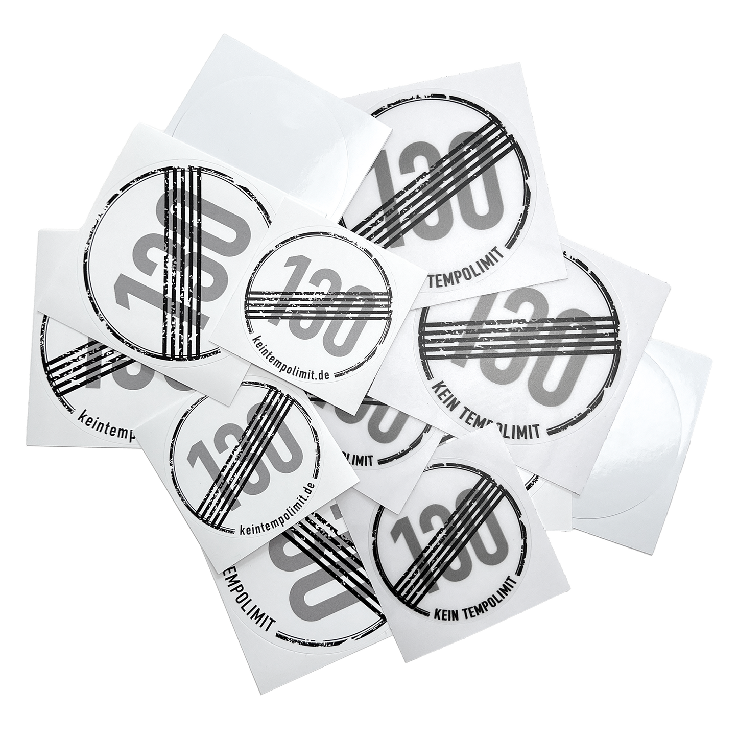 6x2 Sticker „Kein Tempolimit“ Komplett-Set