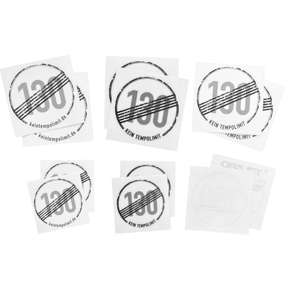 6x2 Sticker „Kein Tempolimit“ Komplett-Set